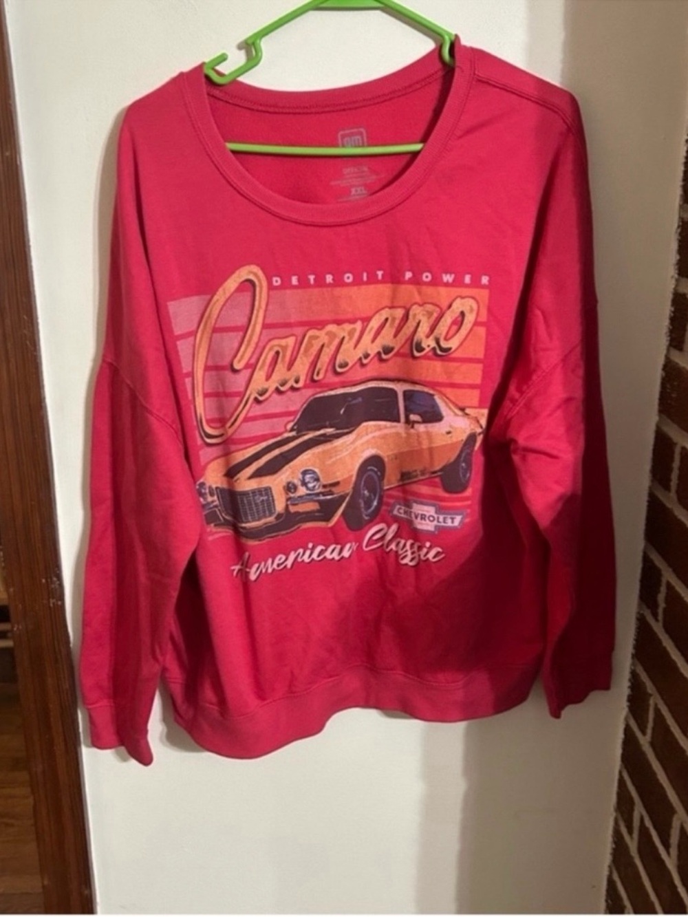 Camaro Size XXL Graphic Crewneck Sweatshirt - Red